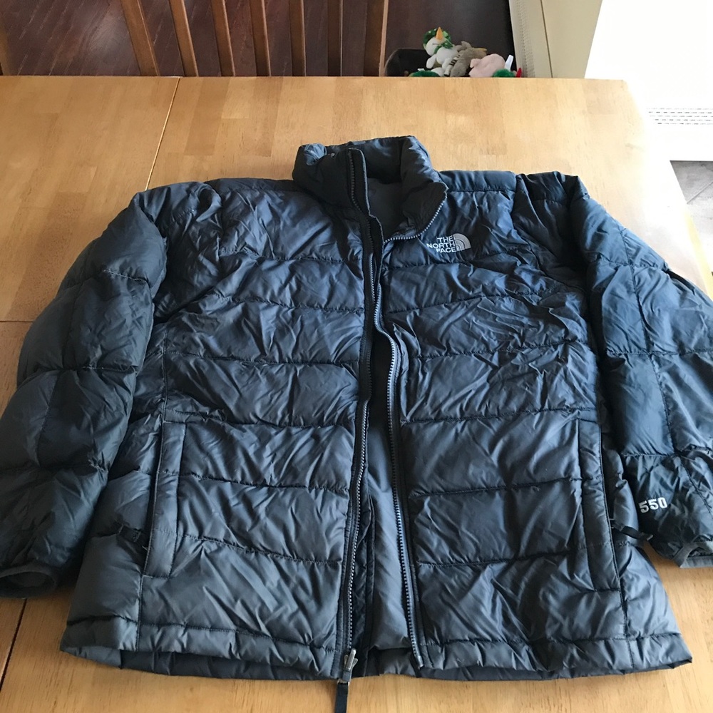 Boys Northface Coat Black and grey